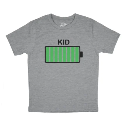 Kid Battery Fully Charged Youth T Shirt