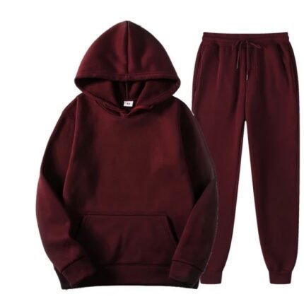 Plain Oversized Red Tracksuit for Men